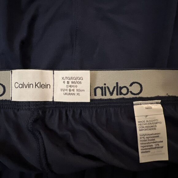 Calvin Klein NM2235410 Men Sz XL Navy Blue Modal Elastane Lounge Joggers Pants - Picture 6 of 10